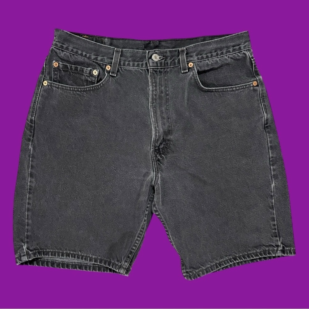 90s Levi’s 505 Black Denim Jean Shorts